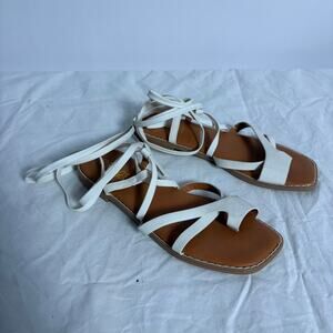 Stanford by Rouge Strappy Sandals - White, Size 8.5